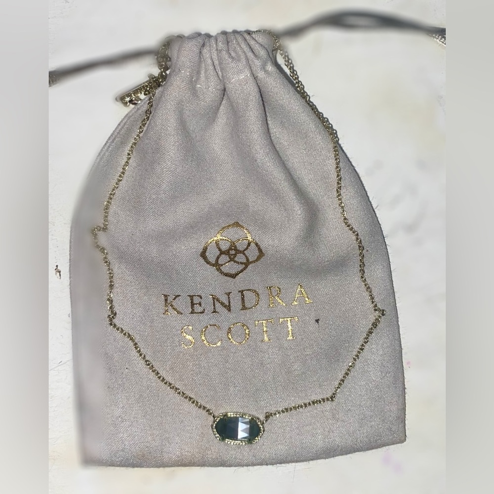 Kendra Scott Gold Chain w/ Grey Diamond Stud